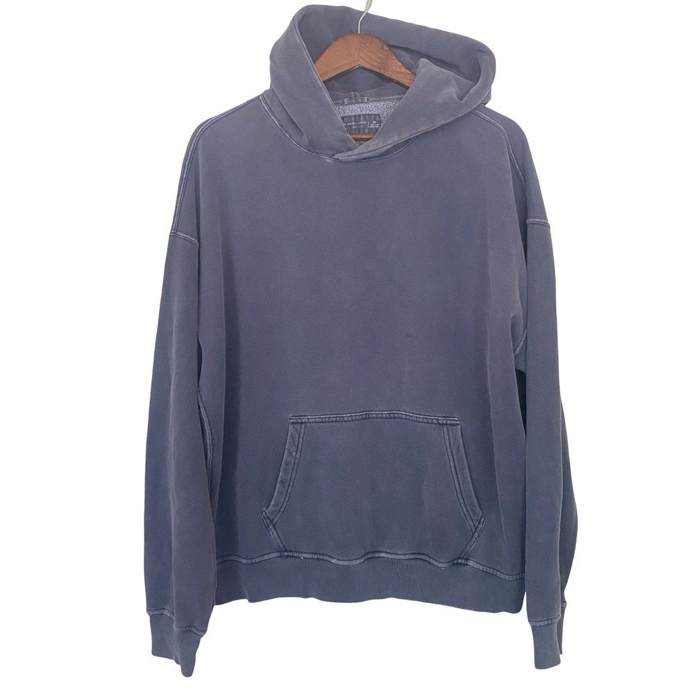 Abercrombie & Fitch Soft A&F Essentials Mens Hoodie Size M Blue Oversized Faded